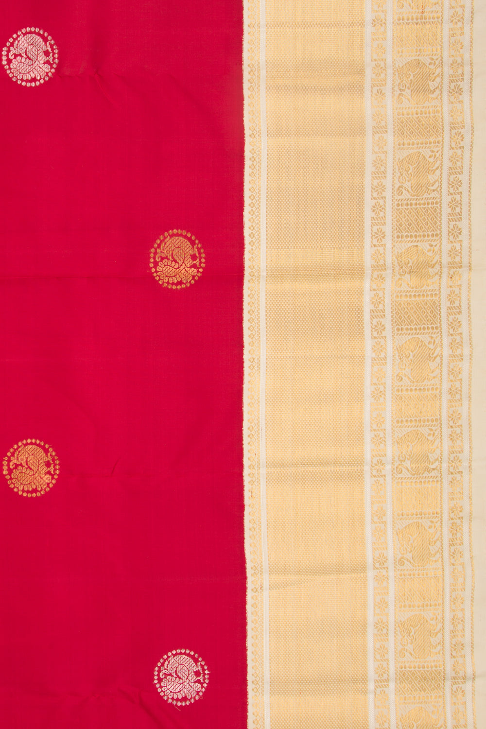 Kanchipuram Silk Butta Red Saree