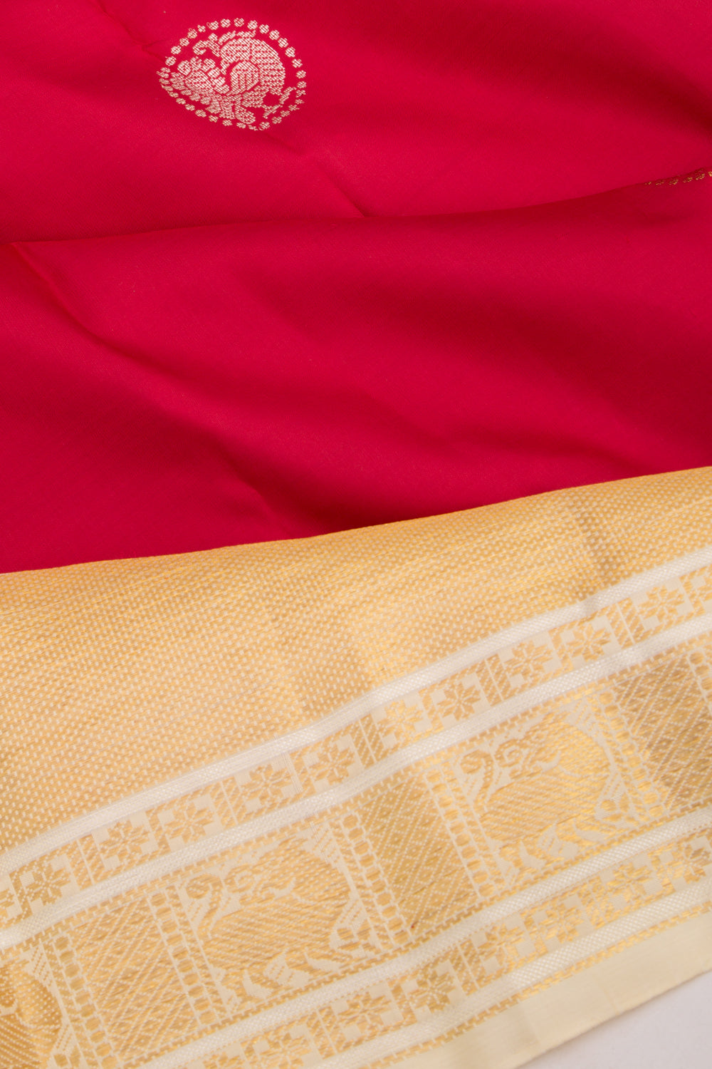 Kanchipuram Silk Butta Red Saree