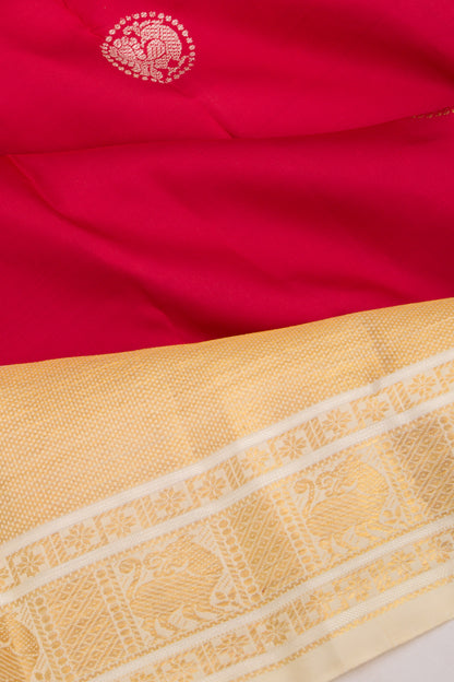 Kanchipuram Silk Butta Red Saree