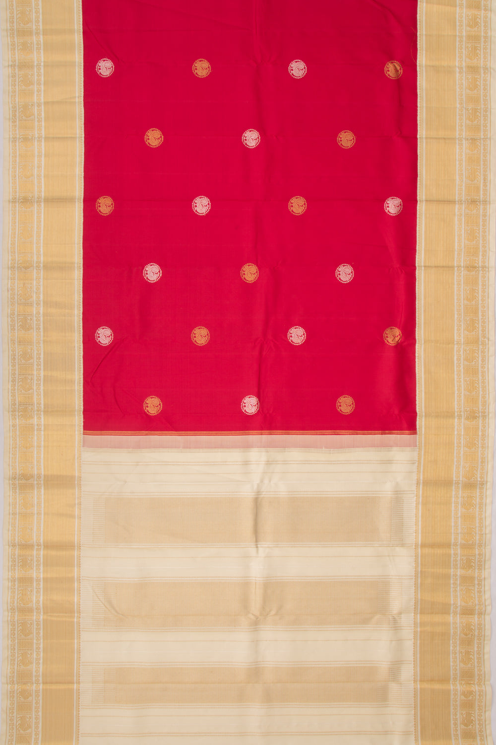 Kanchipuram Silk Butta Red Saree