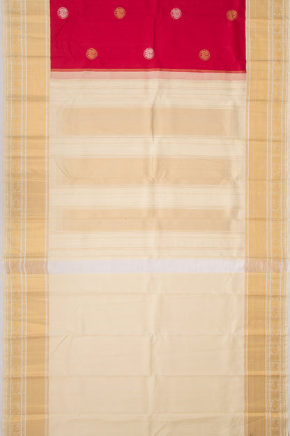 Kanchipuram Silk Butta Red Saree