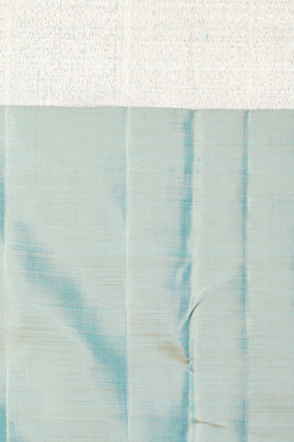 Kanchipuram Silk Geometrical Brocade Blue Saree
