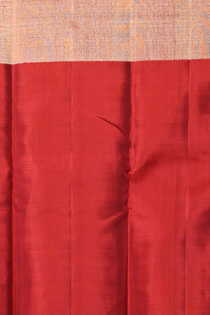 Kanchipuram Silk Geometrical Brocade Maroon Saree