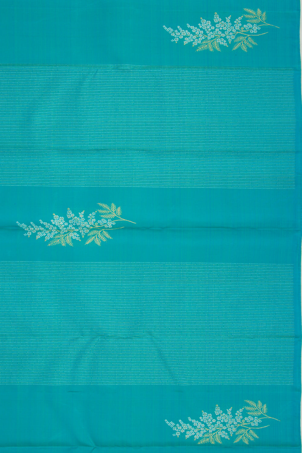 Kanchipuram Silk Brocade Sky Blue Saree