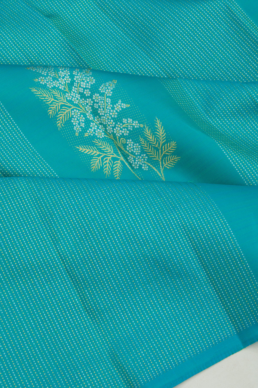 Kanchipuram Silk Brocade Sky Blue Saree