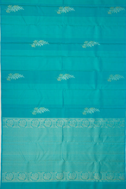 Kanchipuram Silk Brocade Sky Blue Saree