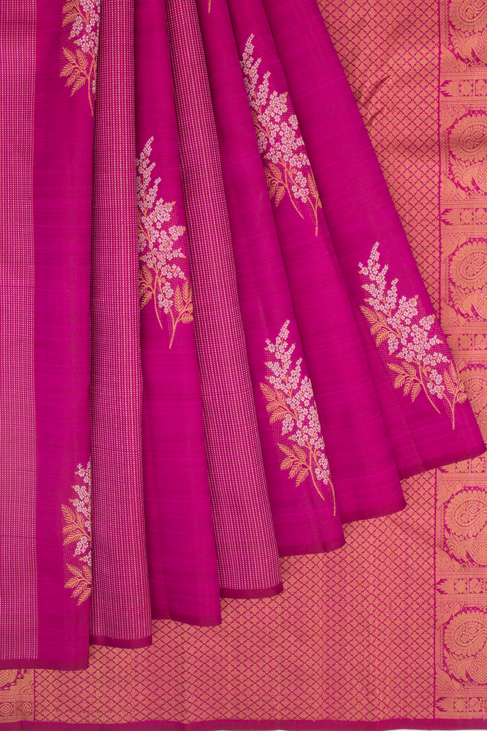Kanchipuram Silk Brocade Purple Saree