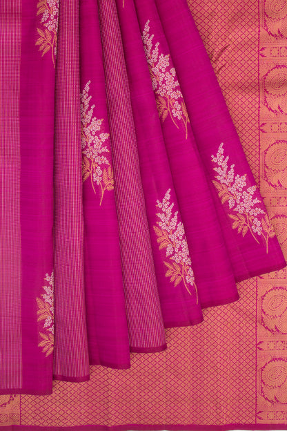 Kanchipuram Silk Brocade Purple Saree