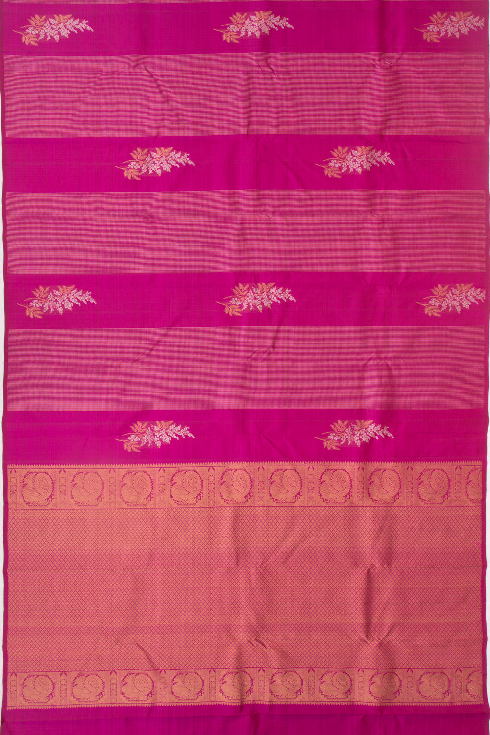 Kanchipuram Silk Brocade Purple Saree