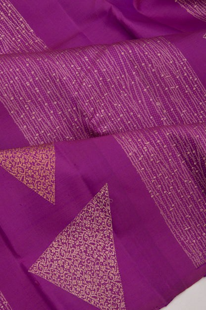Kanchipuram Silk Brocade Violet Saree