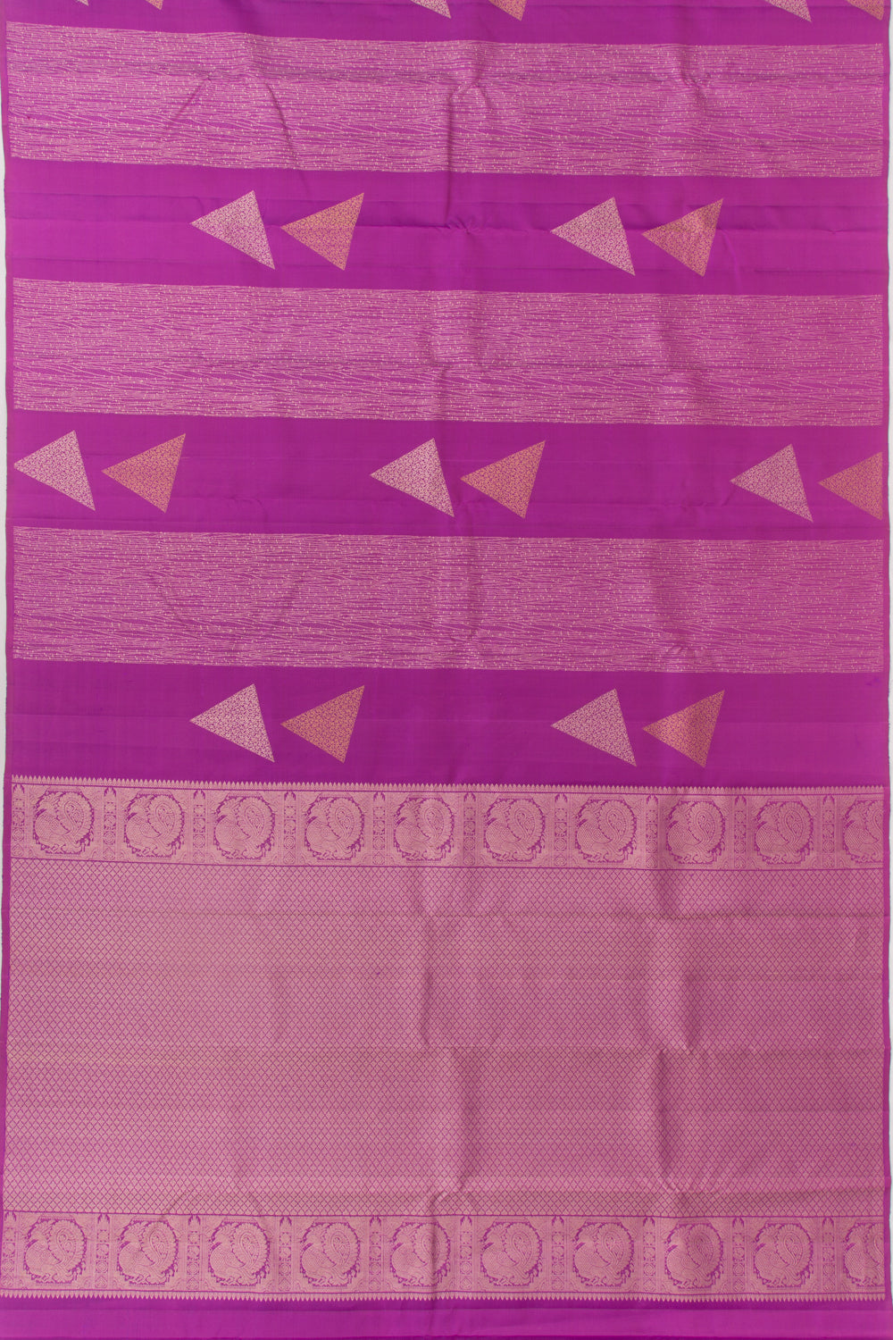 Kanchipuram Silk Brocade Violet Saree