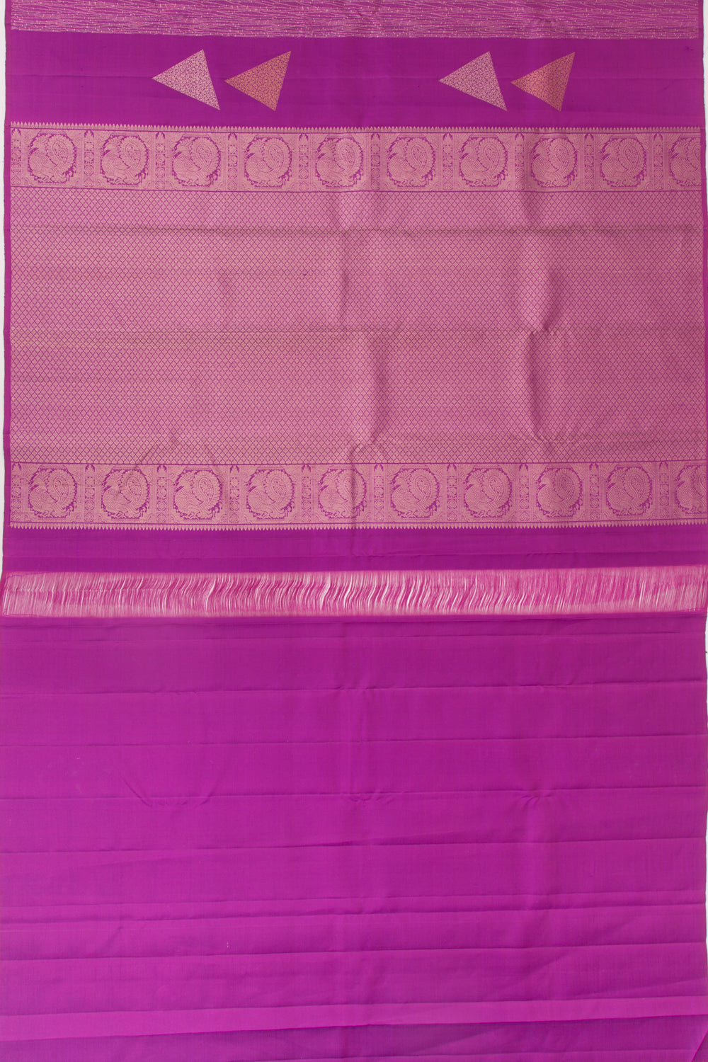 Kanchipuram Silk Brocade Violet Saree
