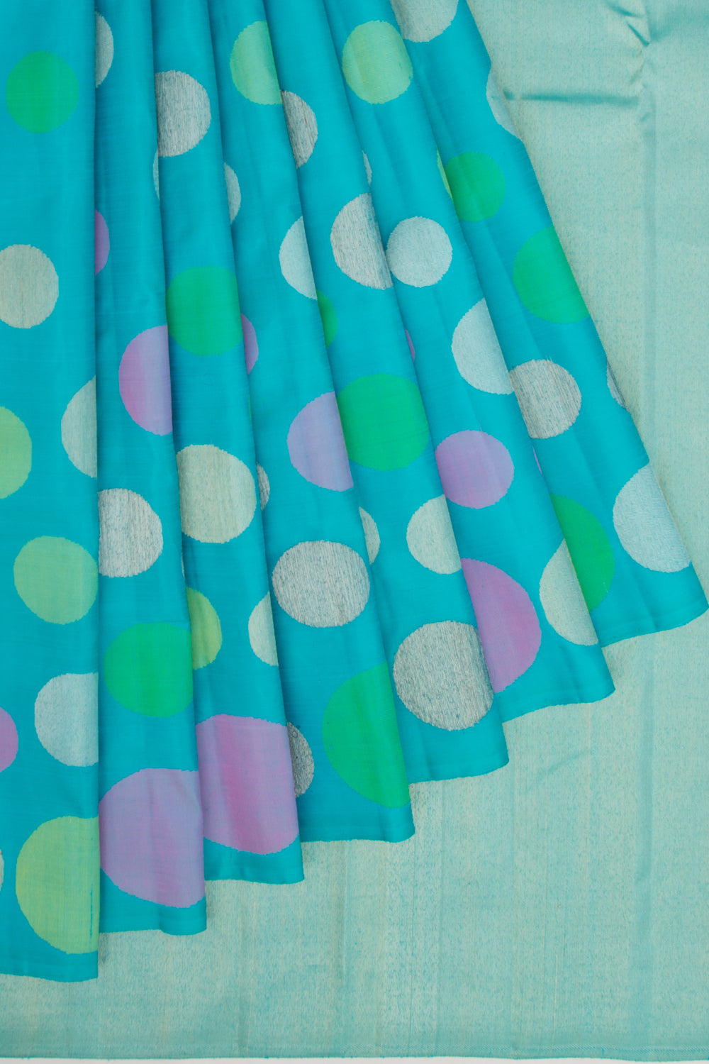 Kanchipuram Silk Brocade Sky Blue Saree