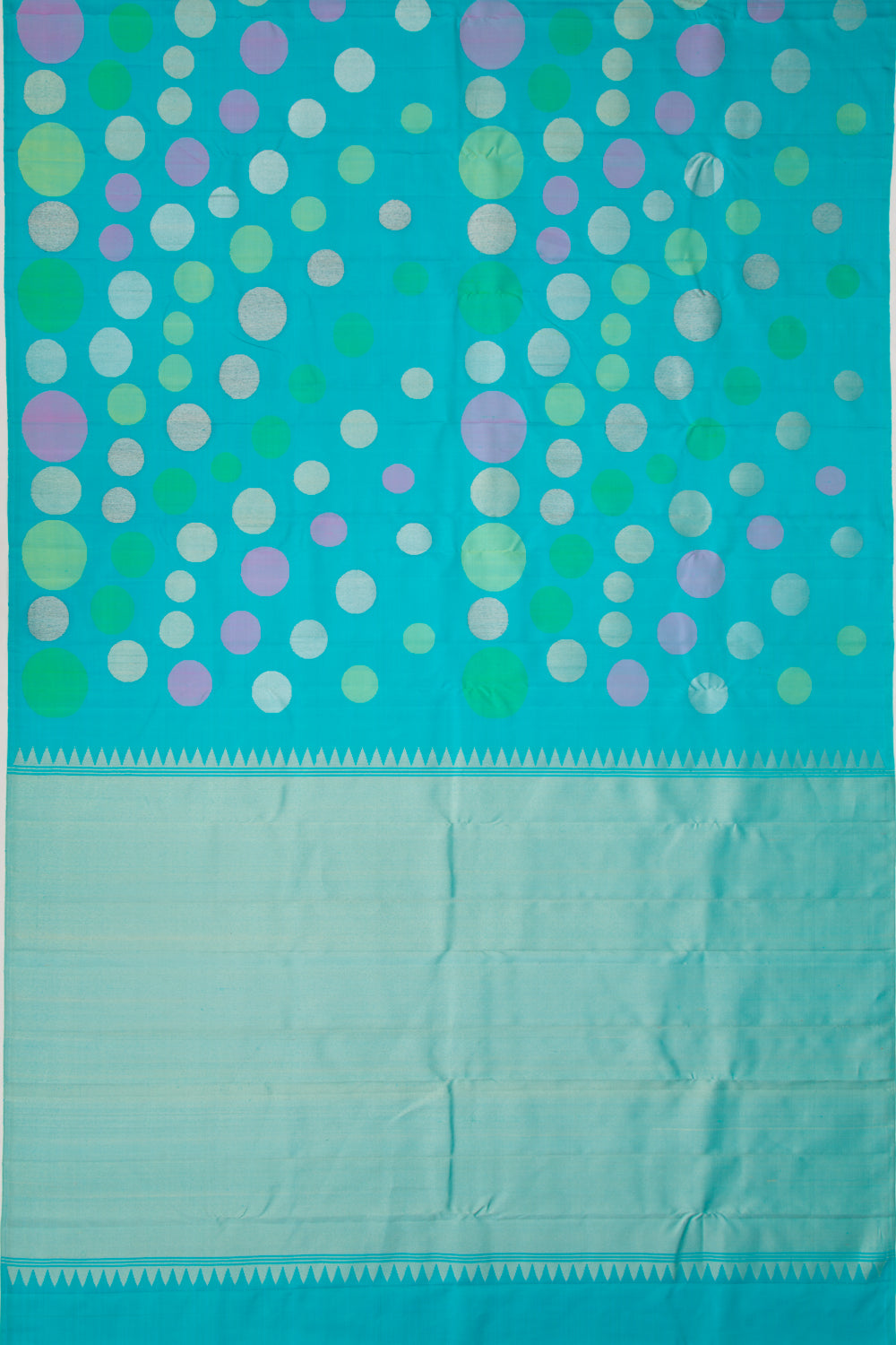 Kanchipuram Silk Brocade Sky Blue Saree