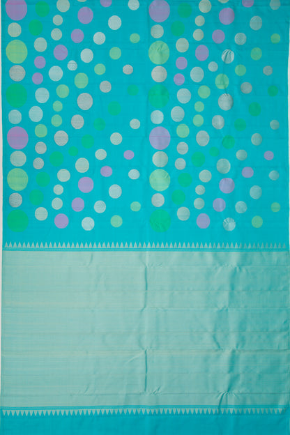 Kanchipuram Silk Brocade Sky Blue Saree
