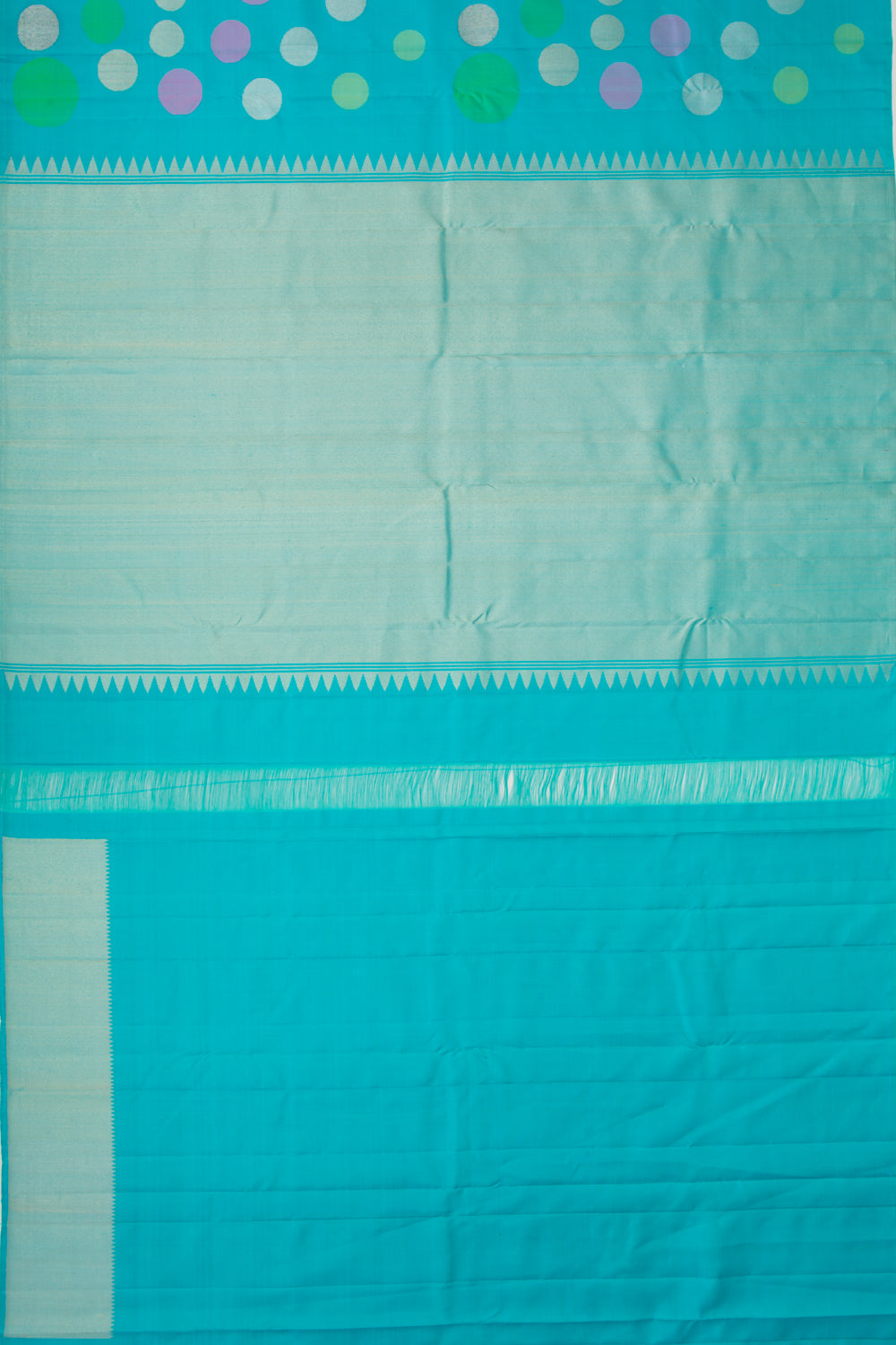 Kanchipuram Silk Brocade Sky Blue Saree