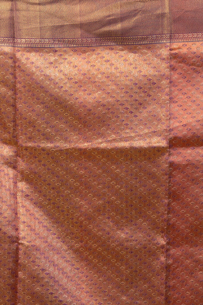 Kanchipuram Silk Tissue Jaal Gold Saree