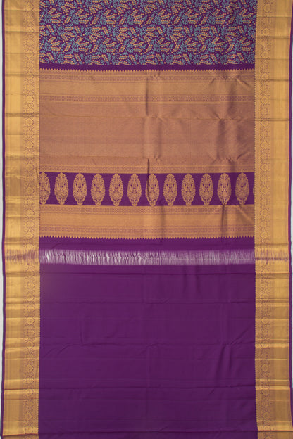 Kanchipuram Silk Brocade Violet Saree