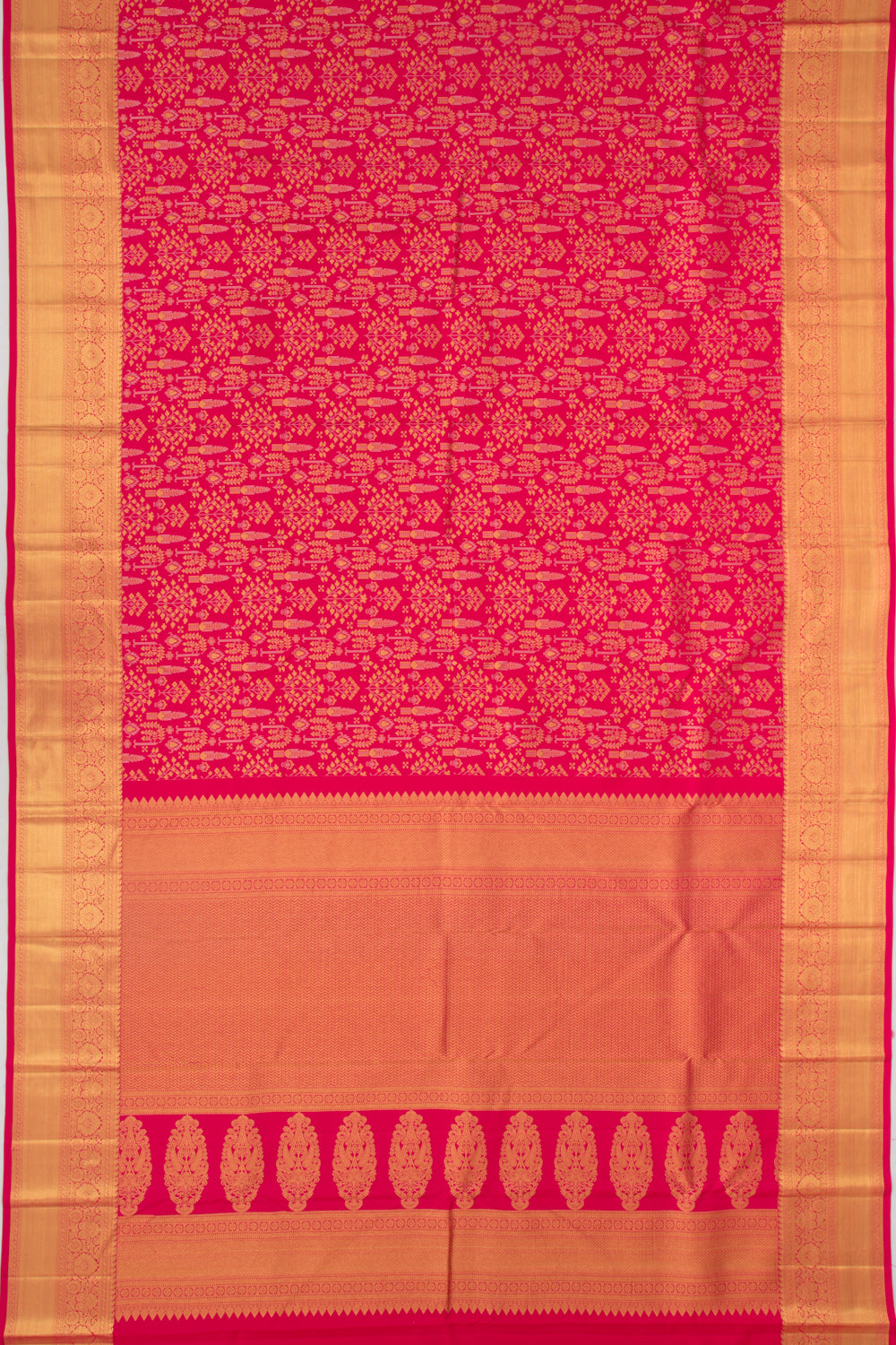 Kanchipuram Silk Brocade Pink Saree