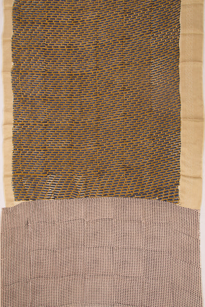 Chanderi Silk Batik Printed Mehendi Green Saree