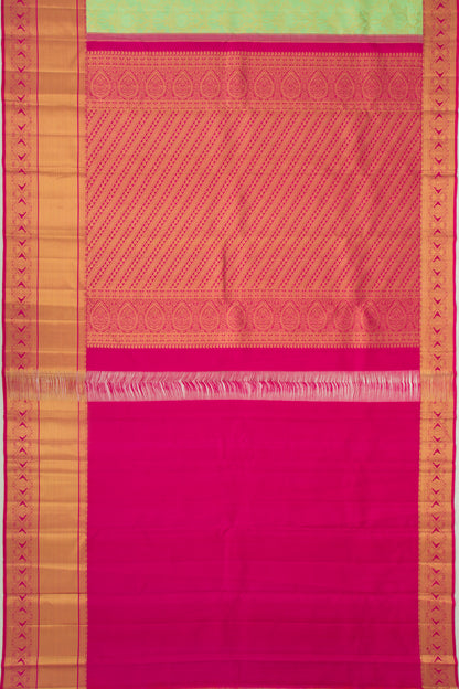 Kanchipuram Silk Jaal Green Saree