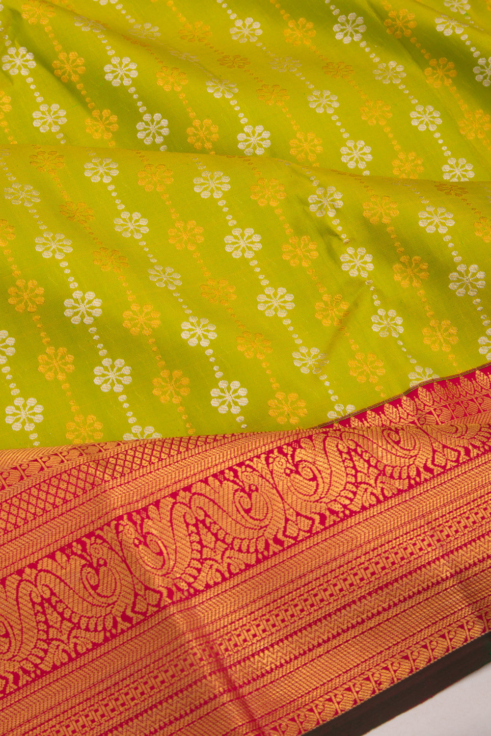 Kanchipuram Silk Brocade Green Saree