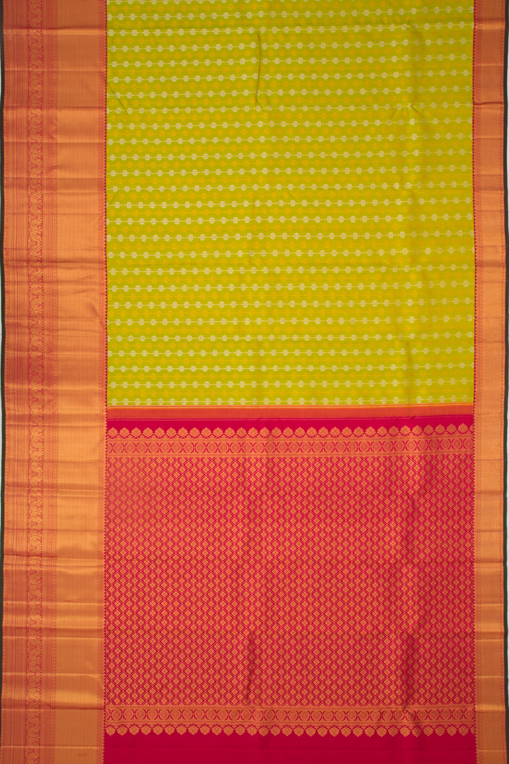 Kanchipuram Silk Brocade Green Saree