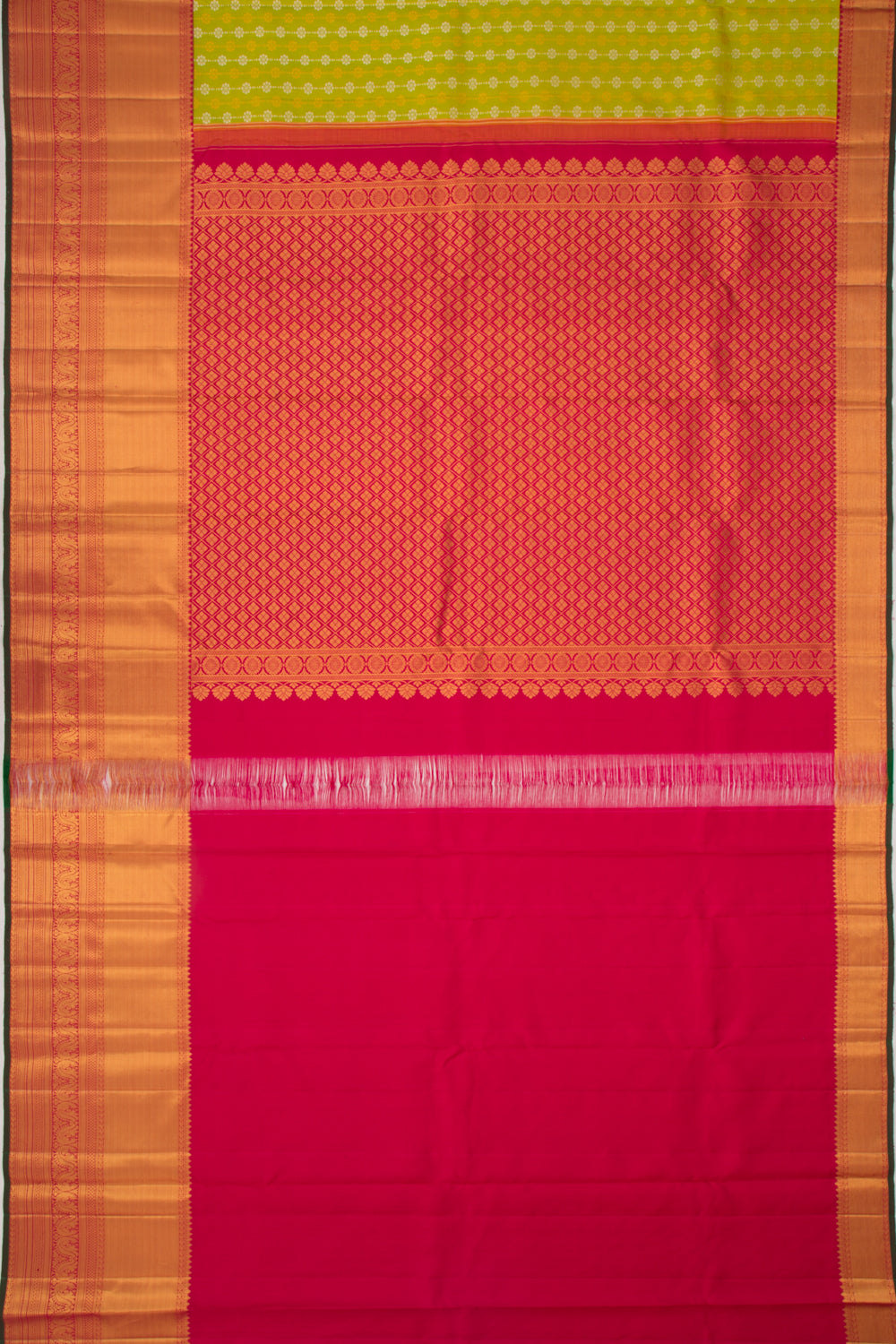 Kanchipuram Silk Brocade Green Saree