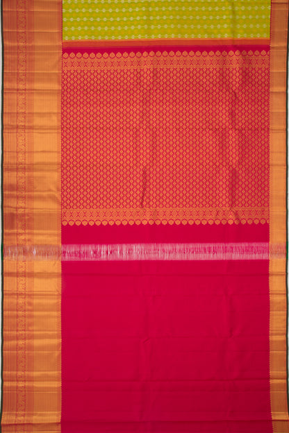 Kanchipuram Silk Brocade Green Saree