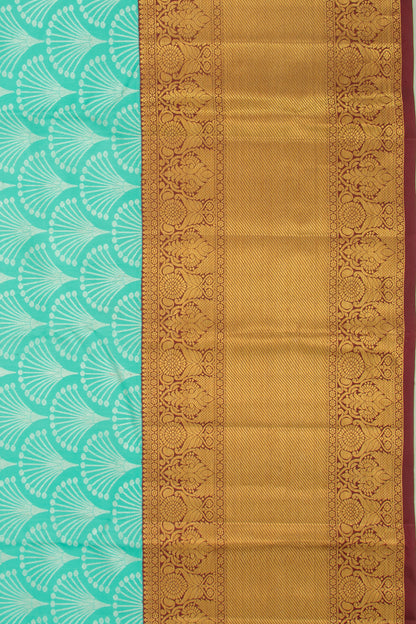 Kanchipuram Silk Brocade Sea Green Saree