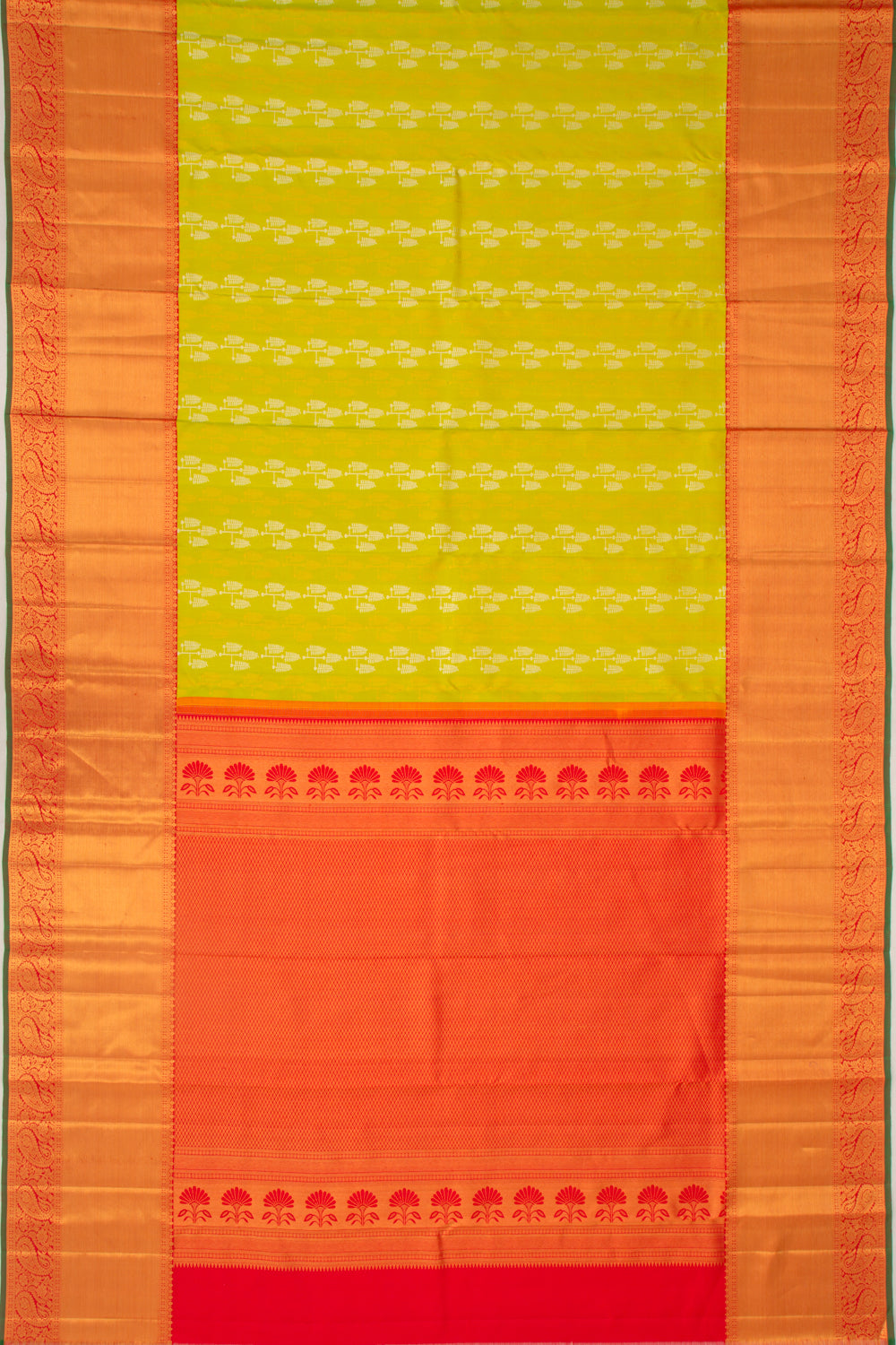 Kanchipuram Silk Brocade Green Saree