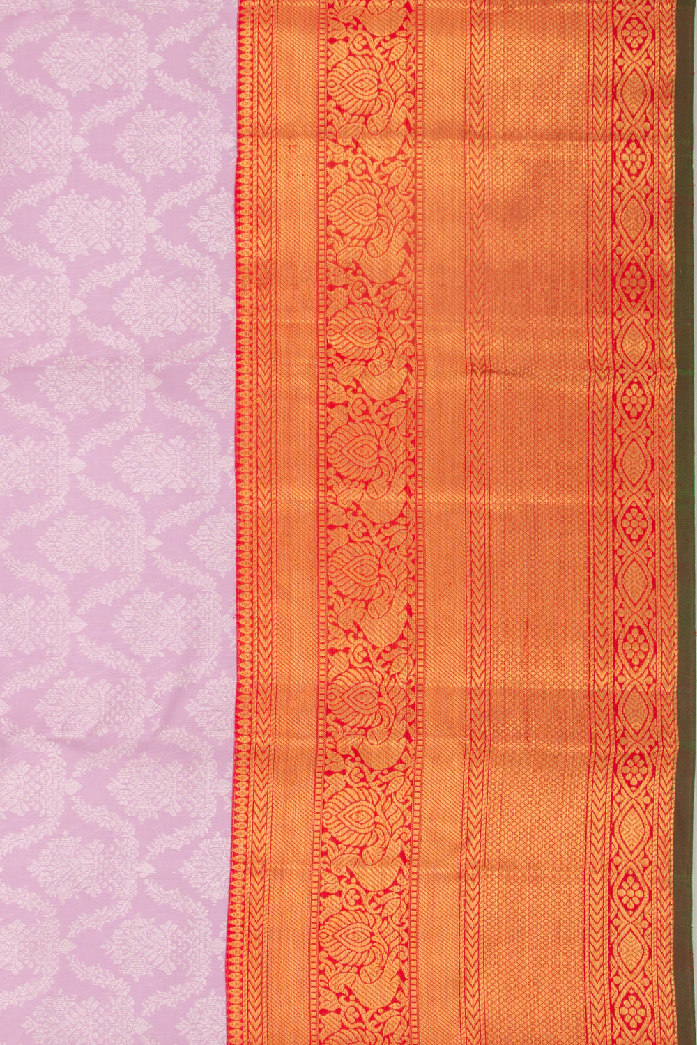 Kanchipuram Silk Jaal Lavender Saree
