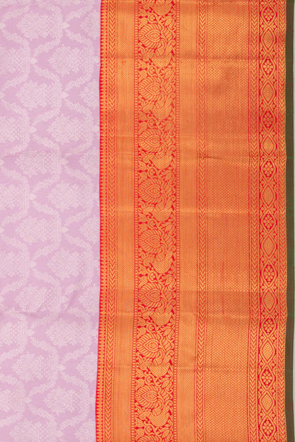 Kanchipuram Silk Jaal Lavender Saree