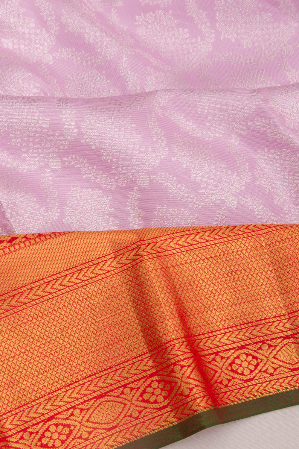 Kanchipuram Silk Jaal Lavender Saree