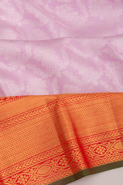 Kanchipuram Silk Jaal Lavender Saree