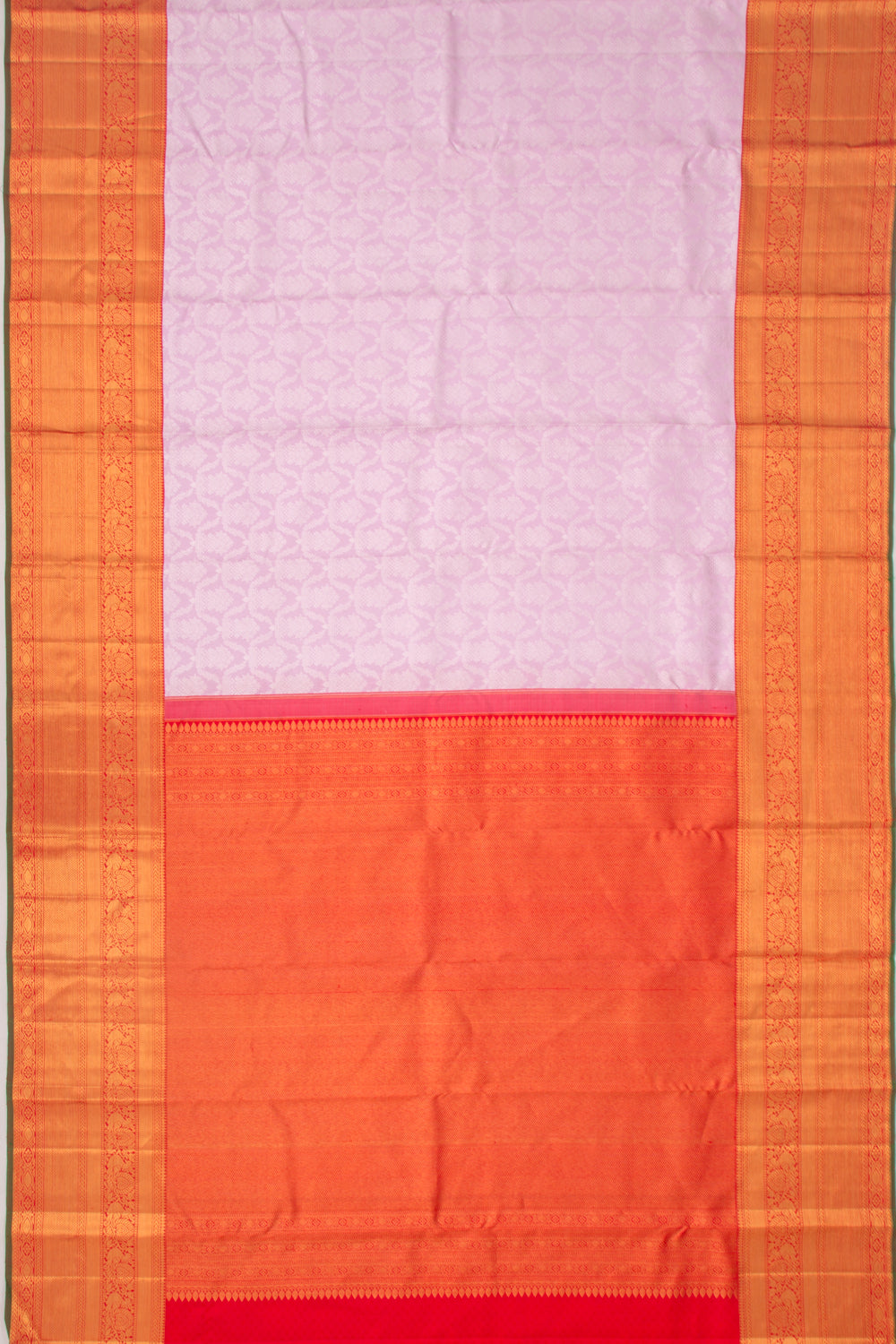 Kanchipuram Silk Jaal Lavender Saree