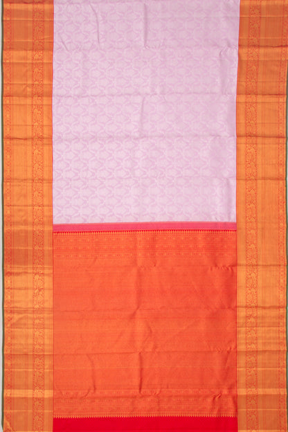 Kanchipuram Silk Jaal Lavender Saree
