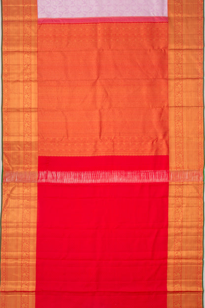 Kanchipuram Silk Jaal Lavender Saree