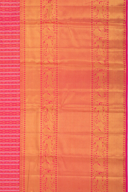 Kanchipuram Silk Brocade Pink Saree