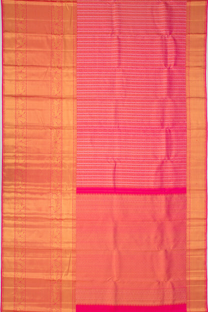 Kanchipuram Silk Brocade Pink Saree