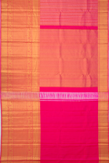 Kanchipuram Silk Brocade Pink Saree