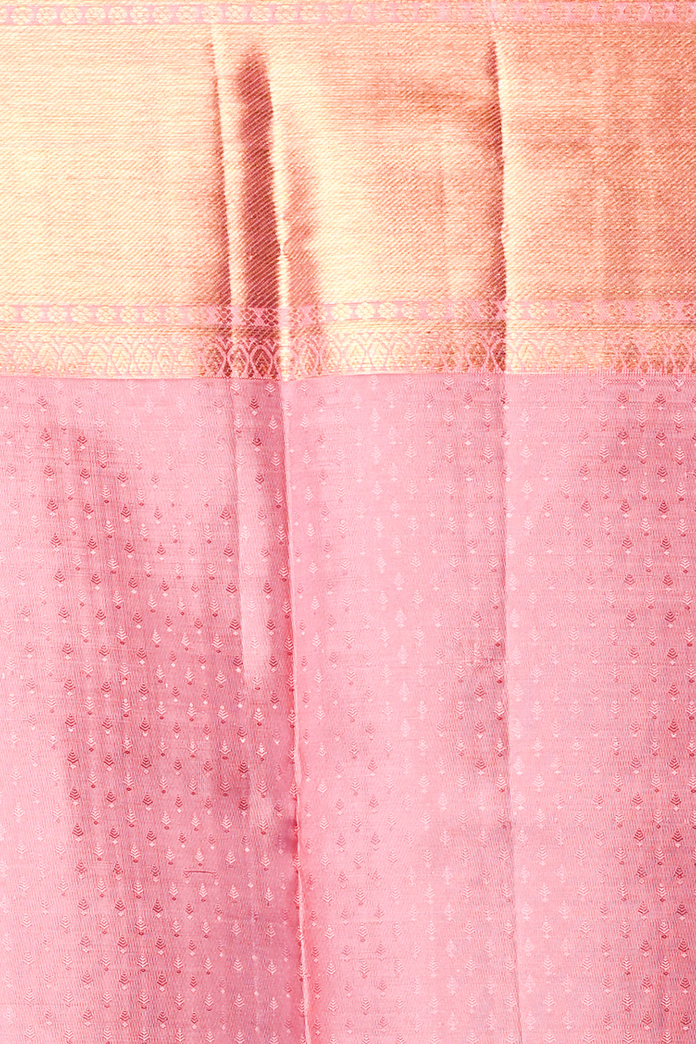 Kanchipuram Silk Brocade Pink Saree