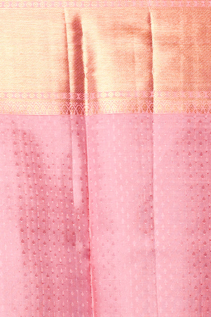 Kanchipuram Silk Brocade Pink Saree