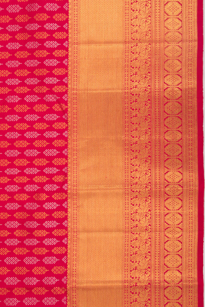 Kanchipuram Silk Brocade Pink Saree
