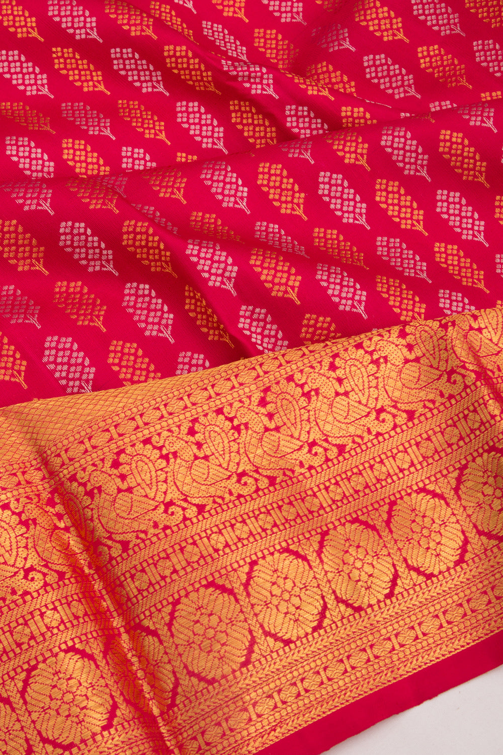 Kanchipuram Silk Brocade Pink Saree
