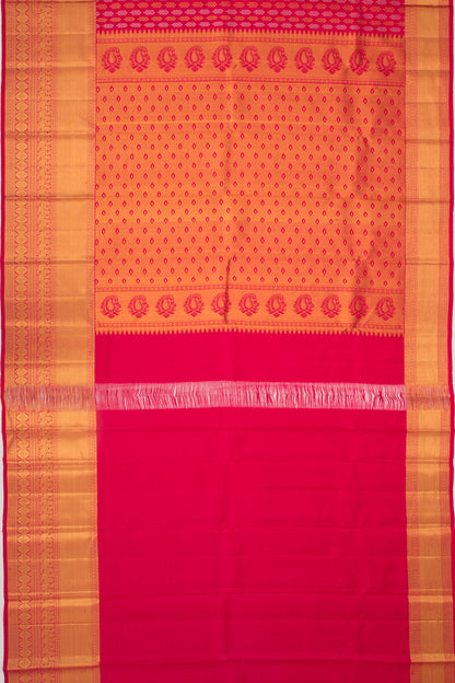 Kanchipuram Silk Brocade Pink Saree