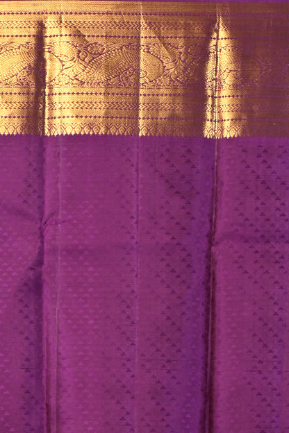 Kanchipuram Silk Brocade Purple Saree