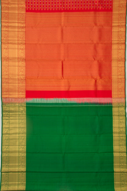 Kanchipuram Silk Brocade Red Saree