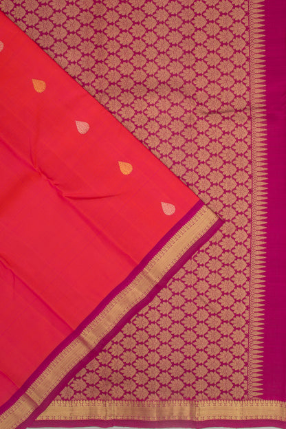 Kanchipuram Silk Butta Red Saree