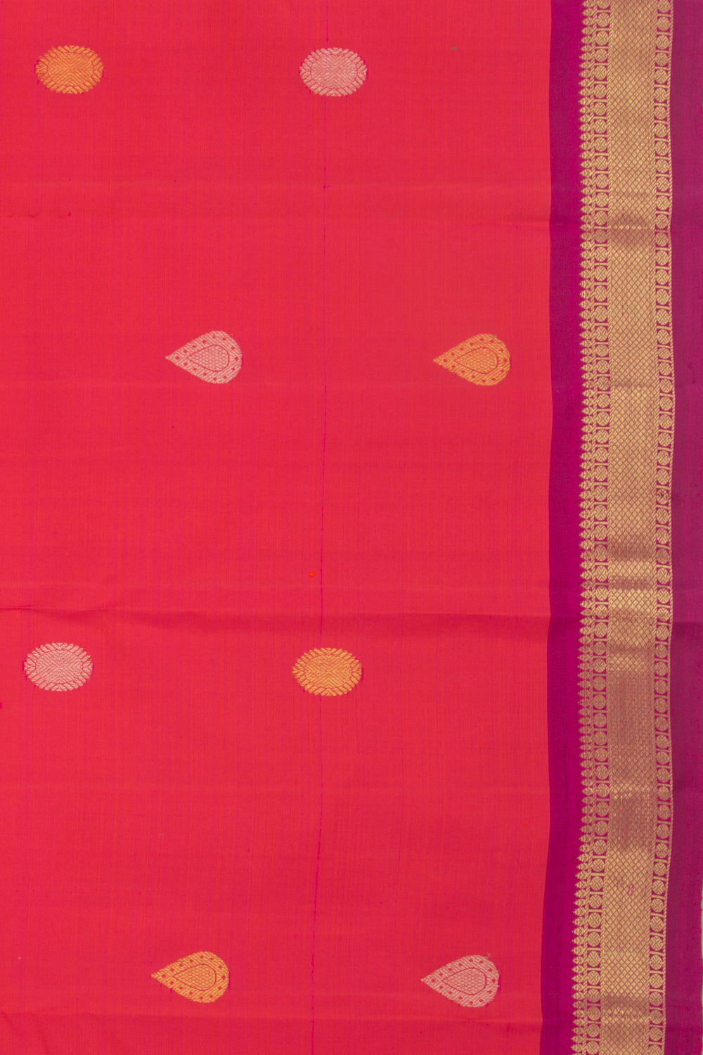 Kanchipuram Silk Butta Red Saree
